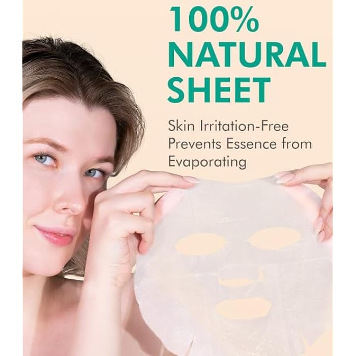 Sheet Mask - Hydrating Face Mask With Aloe - Korean Skincare for Intense Hydration Boost - 10 Piece Set - Aloe - 1 pc - Image 5